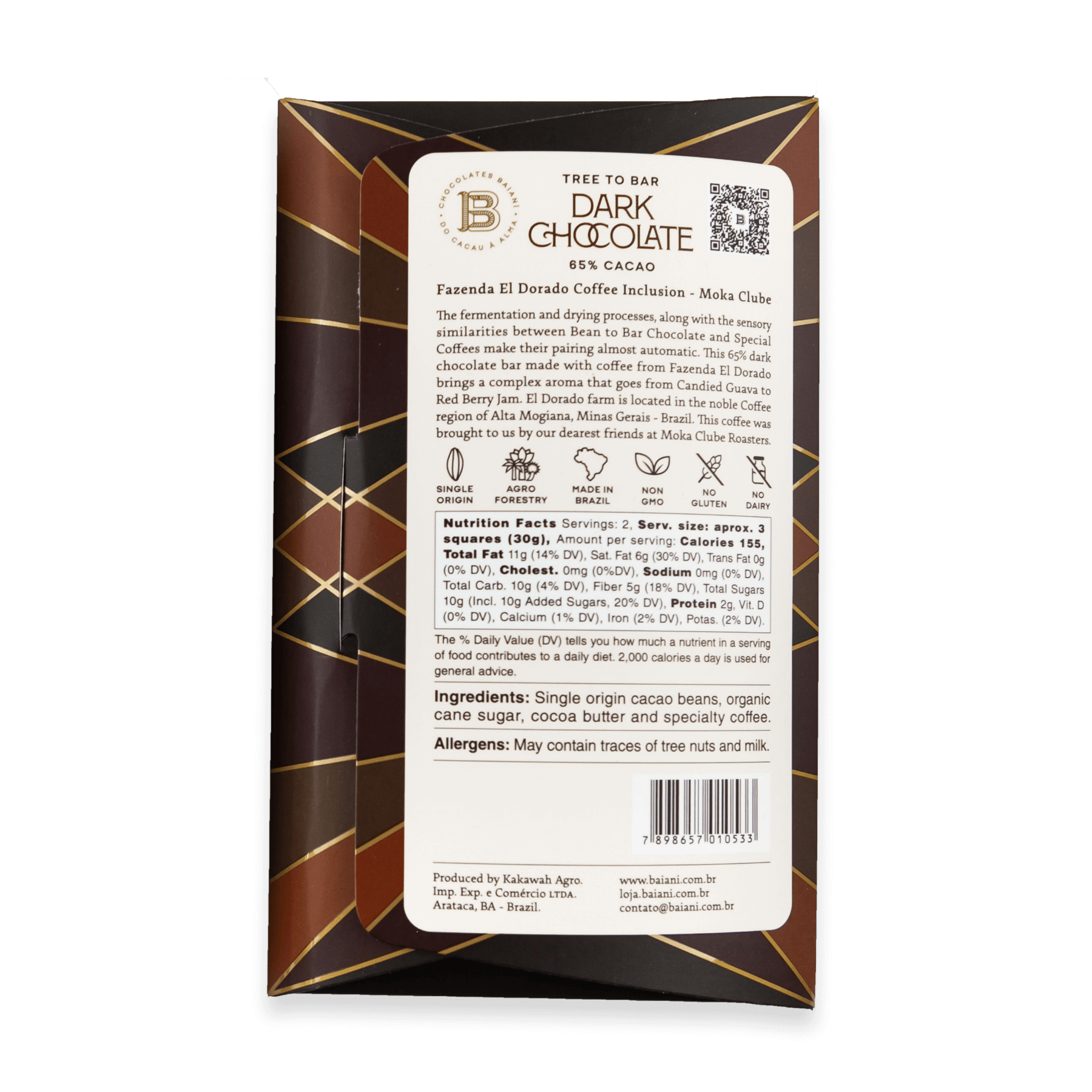 65% Cacao – Fazenda El Dorado Coffee