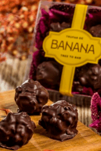 Beijos de Banana - Chocolate Intenso 70% - 60g c/ 4 unidades