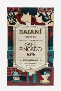 Chocolate em barra 65% Café Pingado