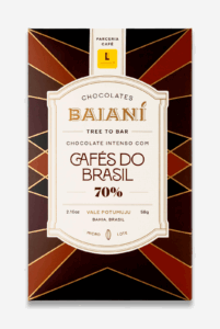 Chocolate em barra 70% Cafés do Brasil - Latitude 13º